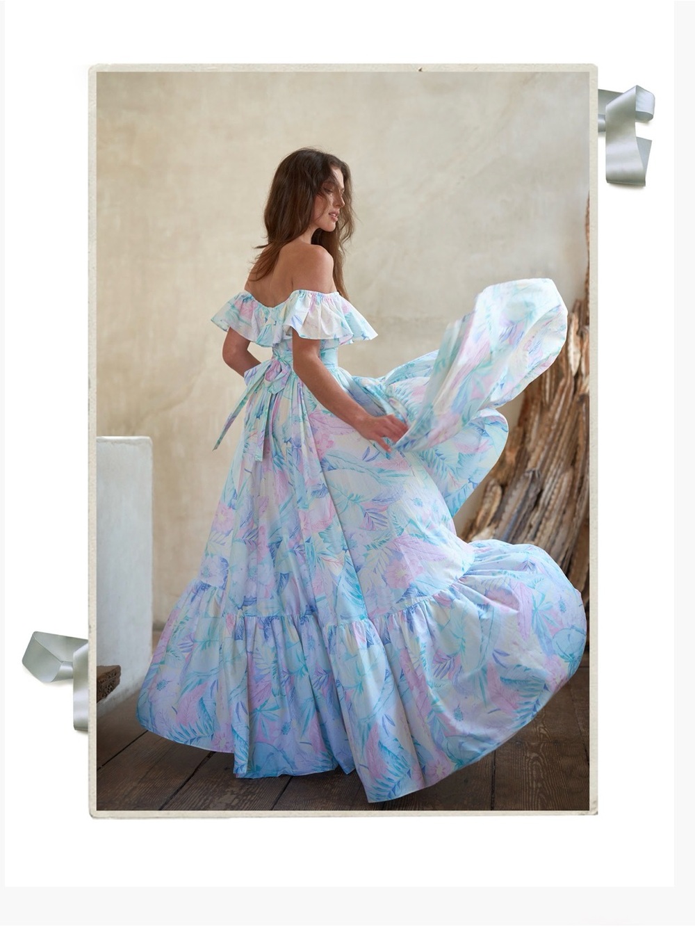 Selkie Honeymoon Romance Novel
Cotton Gown Dress Floral Off
Shoulder
